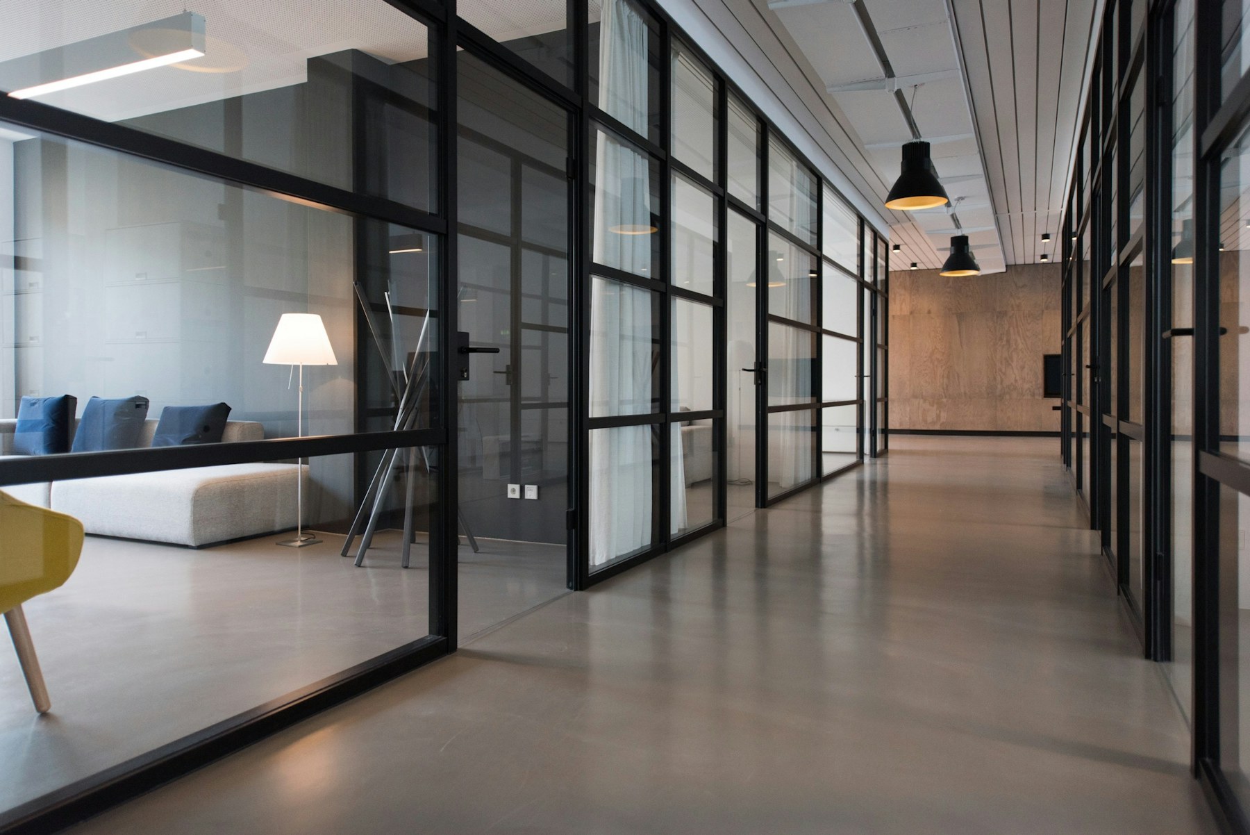 Modern product studio workspace with laptops and collaborative planning